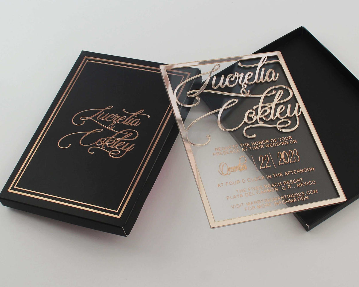 luxury boxed invitation