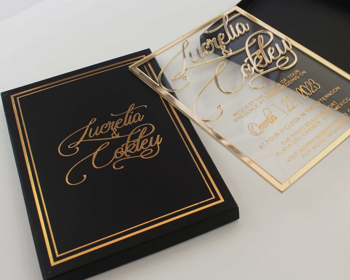 luxury boxed invitation