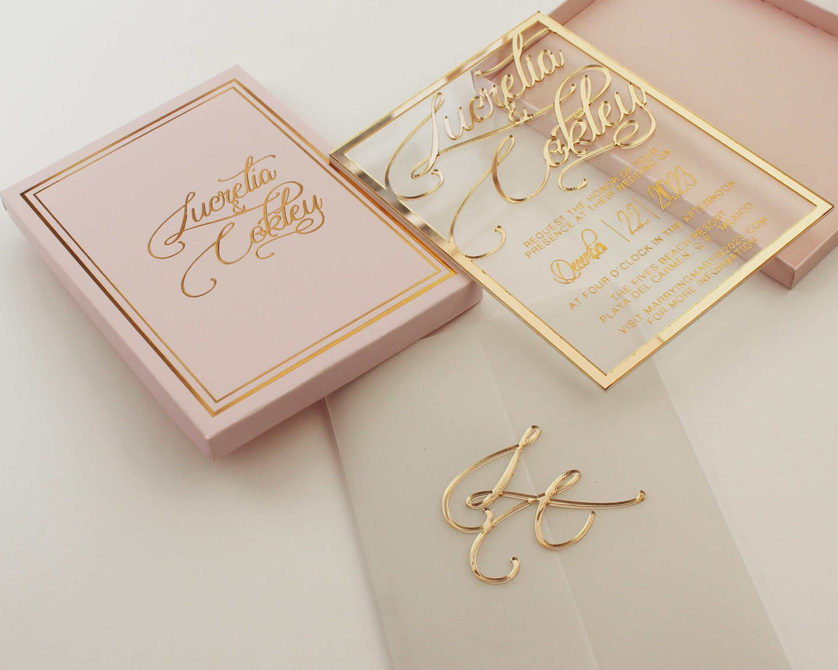 luxury boxed invitation