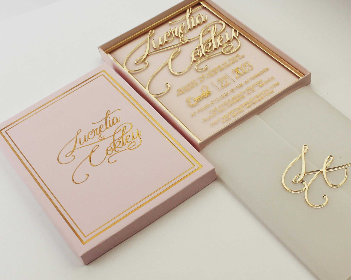 luxury boxed invitation