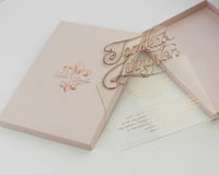 luxury rose gold foil invitation