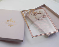 luxury rose gold foil invitation