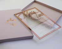 luxury rose gold foil invitation